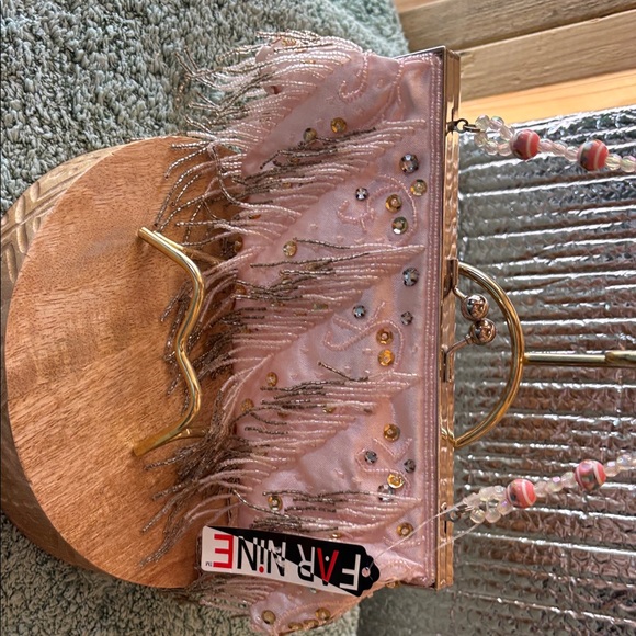 Pink Beaded Women's Bag - Picture 7 of 11